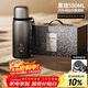 格米（germ）內外純鈦保溫杯男女士溫顯水杯直飲泡茶杯高端禮物杯子580ML黑銀