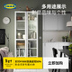 宜家（IKEA）BILLY畢利書(shū)柜書(shū)架展示柜靠墻收納儲物柜落地柜分層客廳 2門(mén)柜白色80x202cm