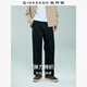 佐丹奴褲子男2026年春新款壓褶半松緊腰彈力棉直筒休閑褲13115175