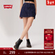 Levi's李維斯25年新款女士街頭潮流時(shí)尚休閑迷你百褶牛仔短裙 深藍色 XL (28)