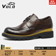 VOLO犀?！娟惸榴Y同款】商務(wù)正裝皮鞋男新款增高厚底結婚新郎鞋 棕色套腳（內增高6CM） 四季款 41
