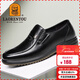 老人頭（LAORENTOU）皮鞋男士頭層牛皮牛筋底耐磨商務(wù)休閑爸爸鞋 510907119 黑 41 