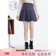 紫涵（ZIHAN）紫涵學(xué)院風(fēng)短款百褶裙女2024年冬季新款小個(gè)子短裙收腰顯瘦a字裙 灰色 M
