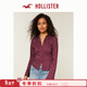 HOLLISTER25秋冬Y2K波點(diǎn)系帶府綢喇叭袖襯衫女裝340-5490 紅色圓點(diǎn) M (165/88A)