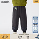 馬·拉?。∕.Latin）馬拉丁兒童褲子25冬裝新款男童小童反面拉絨可愛(ài)小狗梭織長(cháng)褲