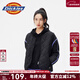 Dickies 女士棉服外套 保暖上衣夾克易穿搭10803 黑色 （寬松版型） L