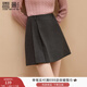 香影格雷系a字半身裙女2025冬季新款遮胯壓褶高腰百褶學(xué)院風(fēng)短裙 深灰 M 160/64A/95-110斤