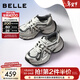 百麗（Belle）機能風(fēng)老爹鞋女商場(chǎng)同款撞色厚底增高休閑鞋E2G1DCM5 銀色 38 (240mm)