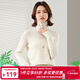 金菊無(wú)縫一線(xiàn)成衣100%綿羊毛2025秋冬新款自由領(lǐng)純色打底毛衣女羊毛衫 白色 L