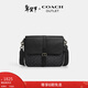 蔻馳（COACH）【禮物】男士男包經(jīng)典標志老花WARREN 信使包商務(wù)單肩斜挎包黑色 QB/炭黑色/黑色