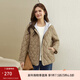 纖莉秀【葫蘆裥保暖鎖溫連帽棉服】大碼女裝百搭外套胖mm冬裝新款5245 卡其色 3XL