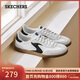 斯凱奇（Skechers）德訓鞋女2025秋季新款美式平底休閑鞋板鞋運動(dòng)鞋一腳蹬185238