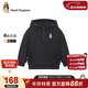 暇步士（Hush Puppies）童裝兒童連帽衛衣25秋男女童半拉鏈休閑運動(dòng)衫 藏藍   150   