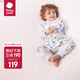 babycare山茶花連體衣秋裝新生兒嬰兒衣服秋冬嬰幼兒爬服加厚冬裝 哈沃伊云藍 【僅爬服】 90cm