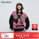 moussy 新品迪士尼聯(lián)名米奇撞色針織衫毛衣010HAQ70-0871 090粉紅色 均碼 00020/F