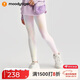 moodytiger女童緊身褲秋冬款兒童長(cháng)褲一體織提花透氣可外穿瑜伽褲戶(hù)外運動(dòng)褲