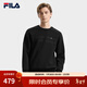 FILA 斐樂(lè )官方男子套頭衛衣冬新款時(shí)尚簡(jiǎn)約基礎針織長(cháng)袖上衣 正黑色-BK XL 180/100A/XL