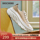 斯凱奇（Skechers）女鞋經(jīng)典百搭帆布鞋厚底增高休閑鞋軟底舒適透氣板鞋戶(hù)外鞋177435