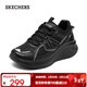 斯凱奇（Skechers）糕糕鞋|秋季女鞋厚底老爹鞋增高鞋休閑運動(dòng)鞋小白鞋松糕鞋117521 全黑色/BBK 38