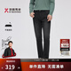 勁霸男裝直筒微彈純色秋冬加厚保暖休閑時(shí)尚男士牛仔褲子男|NQRT4001 黑色 30