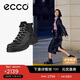 愛(ài)步（ECCO）冬季街頭潮流厚底高幫休閑鞋女 蹤跡220703 黑色36