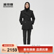 波司登（BOSIDENG）風(fēng)衣羽絨服女款中長(cháng)款加厚新國標90絨商場(chǎng)同款系帶正肩保暖外套 黑色8056 S 160/84A