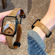 優(yōu)倫詩(shī)適用蘋(píng)果手表S11表帶apple watch S10/9/8小狗磁吸皮質(zhì)腕帶iWatch S7/6/SE毛絨秋冬小蠻腰表帶女 棕色【卡通小狗-皮質(zhì)磁吸扣】 38/40/41/42mm（小表盤(pán)）