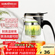 金灶（KAMJOVE）耐熱玻璃飄逸杯 一鍵按壓過(guò)濾泡茶壺 茶水分離茶道杯花茶壺TP-757 【激光打孔濾網(wǎng)】單泡茶壺 700ml