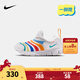 NIKE 耐克男女童毛毛蟲(chóng)運動(dòng)鞋DYNAMO FREE緩震舒適兒童一腳蹬休閑童鞋 343738-106 28 【建議腳長(cháng)17cm】