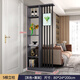 詠幻入戶(hù)玄關(guān)多層置物架客廳隔斷柜家用新中式屏風(fēng)現代簡(jiǎn)約臥室遮擋 【升級加厚】灰柜+黑鋼柱 長(cháng)100厘米*高200厘米【7根立柱】