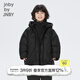 jnby by JNBY江南布衣童裝中長(cháng)款加厚保暖羽絨服連帽冬男女童兒童1O0C11470 001/本黑 140 cm 偏大