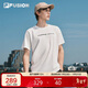 FILA FUSION斐樂(lè )潮牌男子針織短袖衫2025秋季時(shí)尚休閑純棉T恤