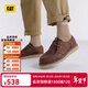 卡特（CAT）休閑皮鞋男鞋25新品經(jīng)典款復古單鞋荔枝紋牛皮平底鞋ROSTER 深棕色 41