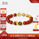 周大生【新年禮物】黃金鑲玉黃水晶虎眼石瑪瑙手串女馬年本命年女士禮物 扭轉乾坤手串（約0.65g）