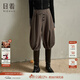 日著(zhù)（rizhuo）【非遺歸途】加厚休閑褲女2025新款冬時(shí)尚流行氣質(zhì)假兩件靴褲 舊歲棕 XL