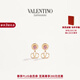 華倫天奴VALENTINO[禮物]女士 VLOGO SIGNATURE 金屬耳環(huán) 金色/粉紅色 均碼