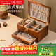 森物社實(shí)木手飾品收納盒帶鎖大容量黃金項鏈耳釘三金首飾盒生日禮物女生