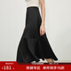 范思藍恩不對稱(chēng)緞面魚(yú)尾半身裙女2025夏新款氣質(zhì)通勤裙子2101 黑色 S