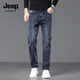 JEEP SPIRIT高端牛仔褲秋冬季休閑棉彈力水洗潮流男裝褲881 晨霧藍 32