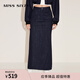 MISS SIXTY牛仔半身裙女復古簡(jiǎn)約設計開(kāi)衩直筒裙長(cháng)裙 深藍 S
