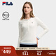 FILA 斐樂(lè )官方女子針織長(cháng)袖衫2025冬新款時(shí)尚經(jīng)典休閑修身亨利衫 云菇白-WT M 165/84A/M