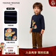 Teenie Weenie Kids小熊童裝25新款秋冬男女寶寶可愛(ài)印花加絨衛衣 藏青色 120cm