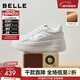 百麗（Belle）沈月同款步步糕厚底小白鞋女商場(chǎng)新款增高加絨休閑板鞋E7J1DAM6 米白色（6CM跟高）【沈月同款】 36 (230mm)