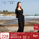 三彩大碼女裝2025夏季新款仿麻上衣長(cháng)褲兩件套裝休閑方領(lǐng)通勤胖MM