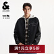 杰克·瓊斯（JACK&JONES）男裝秋冬季毛呢大衣夾克外套寬松時(shí)尚棒球服百搭潮字母225427023 E40黑色 常規 M （175）