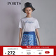 PORTS寶姿春夏新品女裝縫制針織短袖上衣（門(mén)店拒單） 奶白色 L