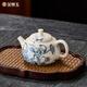 金鑲玉景德鎮手繪茶壺 家用喝泡茶陶瓷壺嘴過(guò)濾功夫茶具送禮高檔 碧荷吟