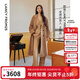 朗姿騏驥紅【尖貨補單】純羊毛收腰中長(cháng)款毛呢外套大衣女西裝領(lǐng)冬新款 淺咖色2 M