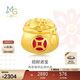 周生生新年黃金轉運珠Charme寶貝招財貓錢(qián)袋甜柿金桔國風(fēng)足金串珠 單顆