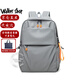 Walker Shop【2026年新款】雙肩包男簡(jiǎn)約商務(wù)旅行電腦背包大容量書(shū)包男 灰色【禮盒裝/京倉極速發(fā)貨/次日達】 寬30*厚16*高45cm